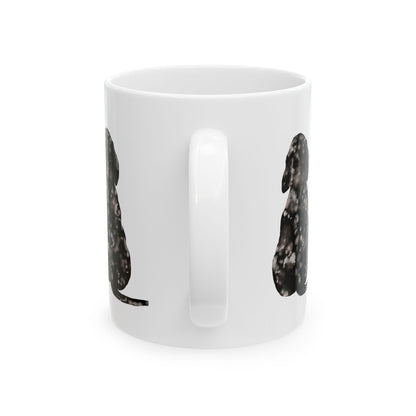 Dog Silhouette Mug – Back View Ceramic Coffee Cup 11oz    Item #93527