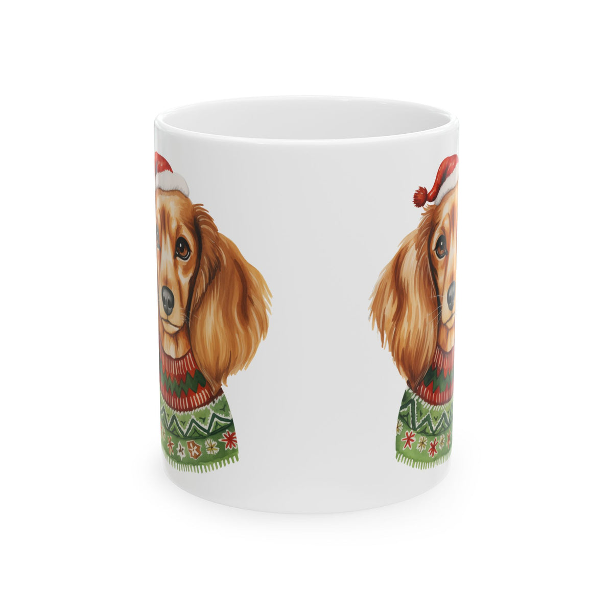 Cavalier King Charles Christmas Mug — Cute Dog in Holiday Sweater 11oz  Item #304401