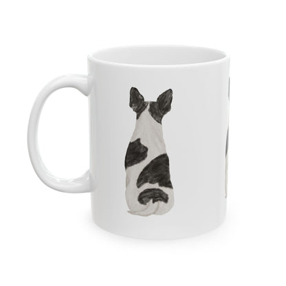 Dog Silhouette Mug – Back View Ceramic Coffee Cup 11oz    Item #61502