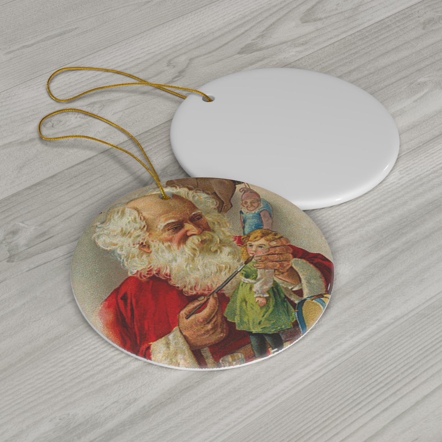 Santa Ceramic Disc Ornament      Item #4939492