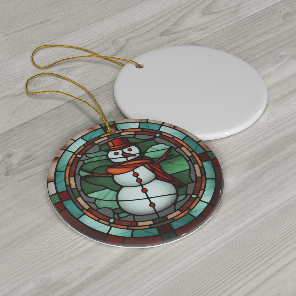 Snowman Ceramic Ornament      Item #3335797 - Buckshot's Bargain Barn