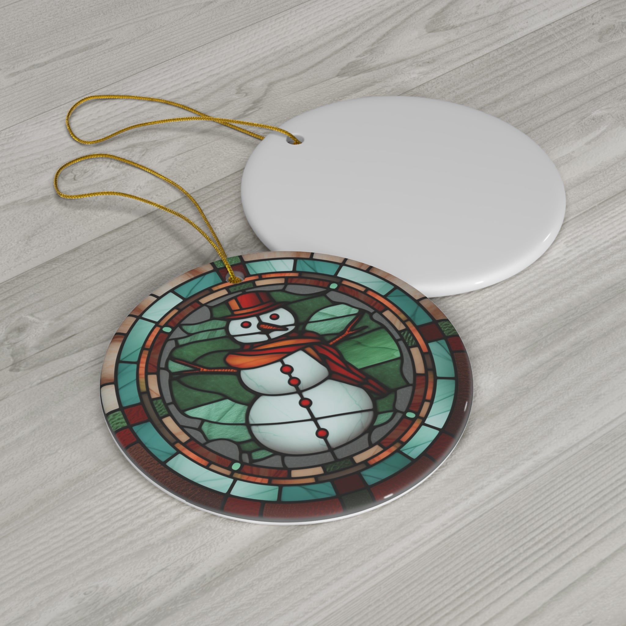 Snowman Ceramic Ornament      Item #3335797 - Buckshot's Bargain Barn