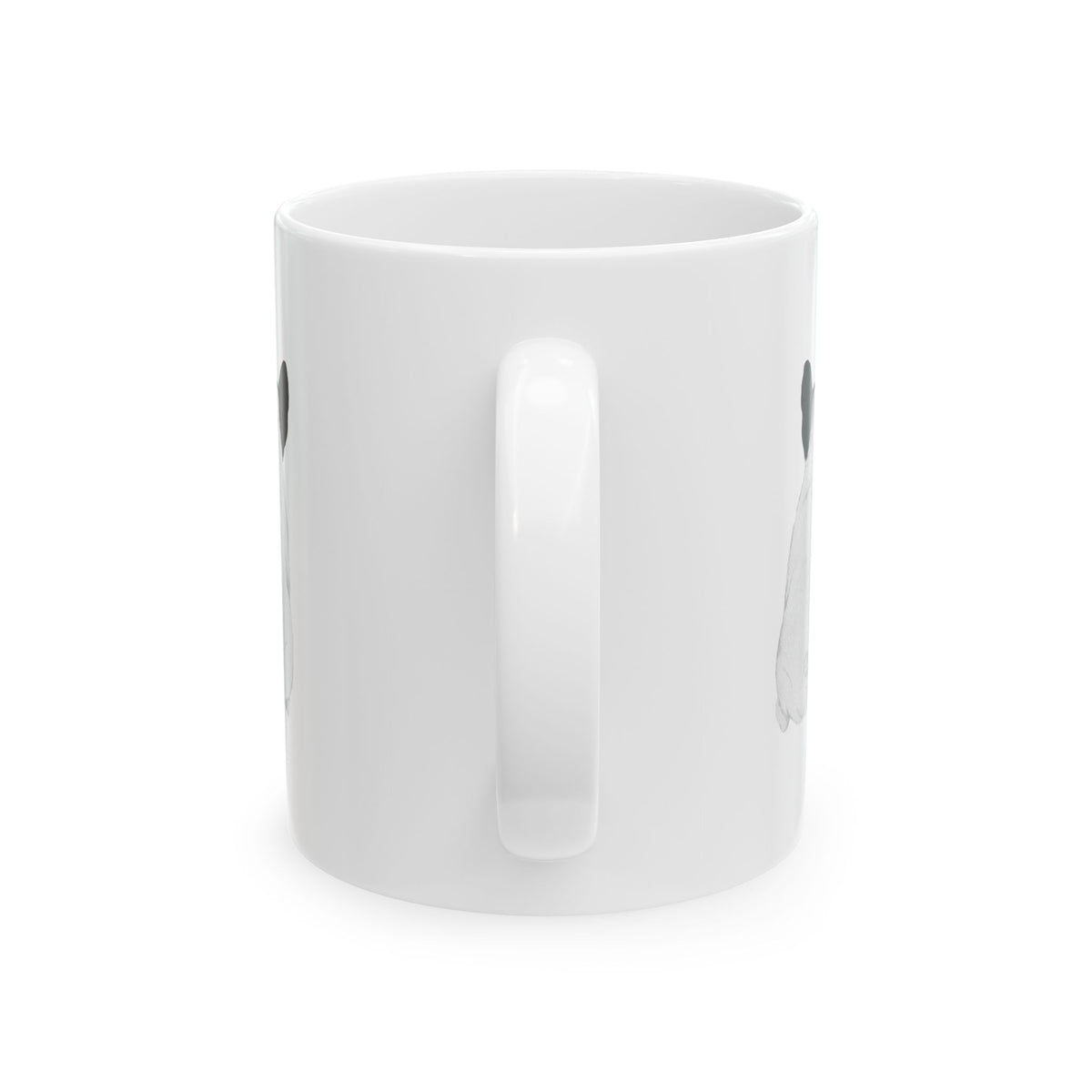 Dog Silhouette Mug – Back View Ceramic Coffee Cup 11oz    Item #1198