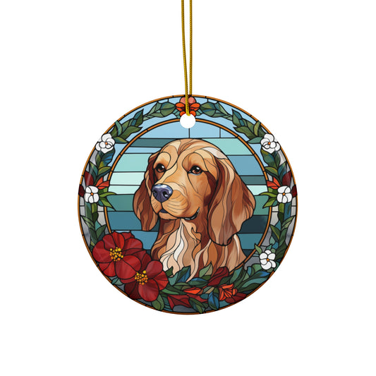 Christmas Dog Ceramic Ornament      Item #9562051