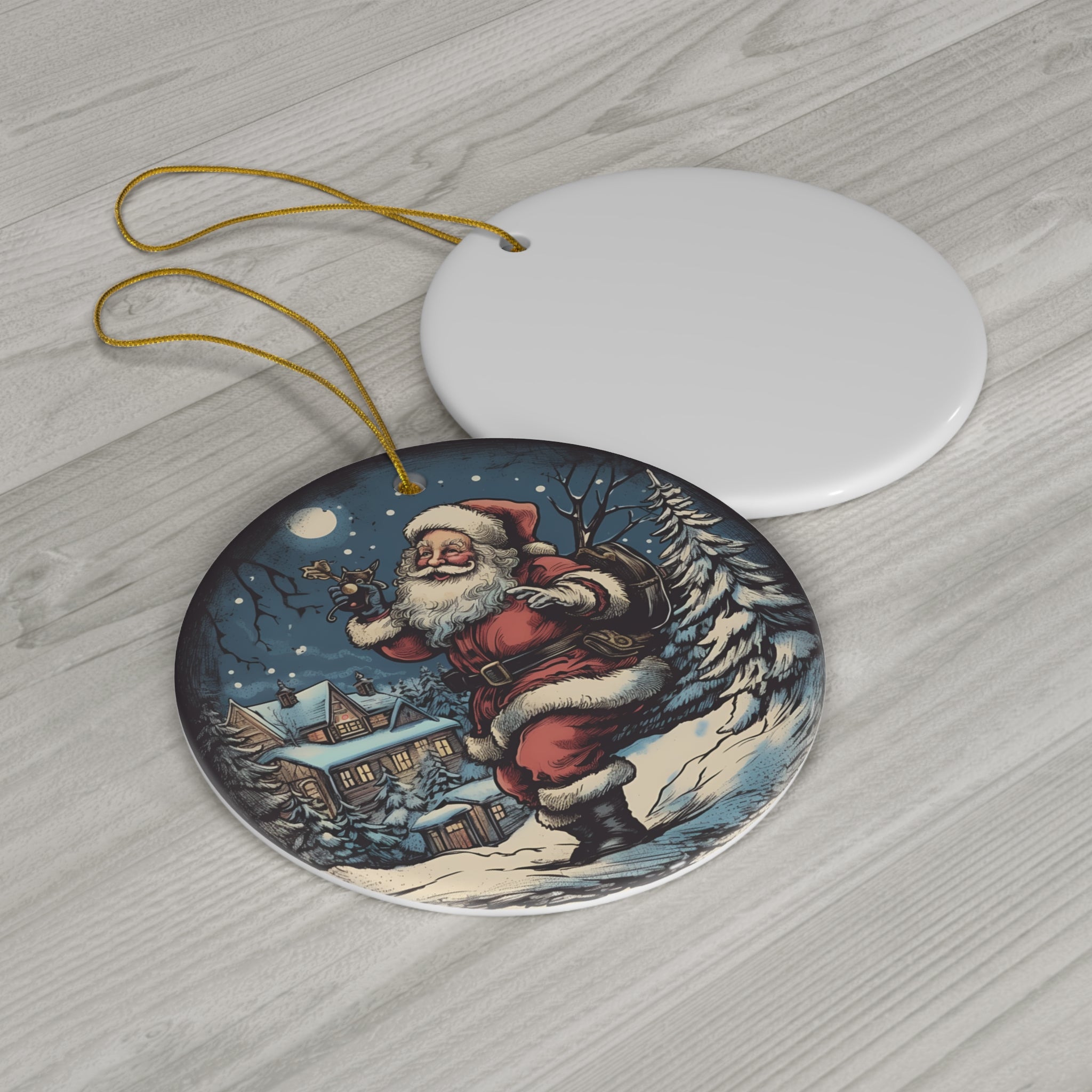 Santa Ceramic Ornament      Item #2086007 - Buckshot's Bargain Barn