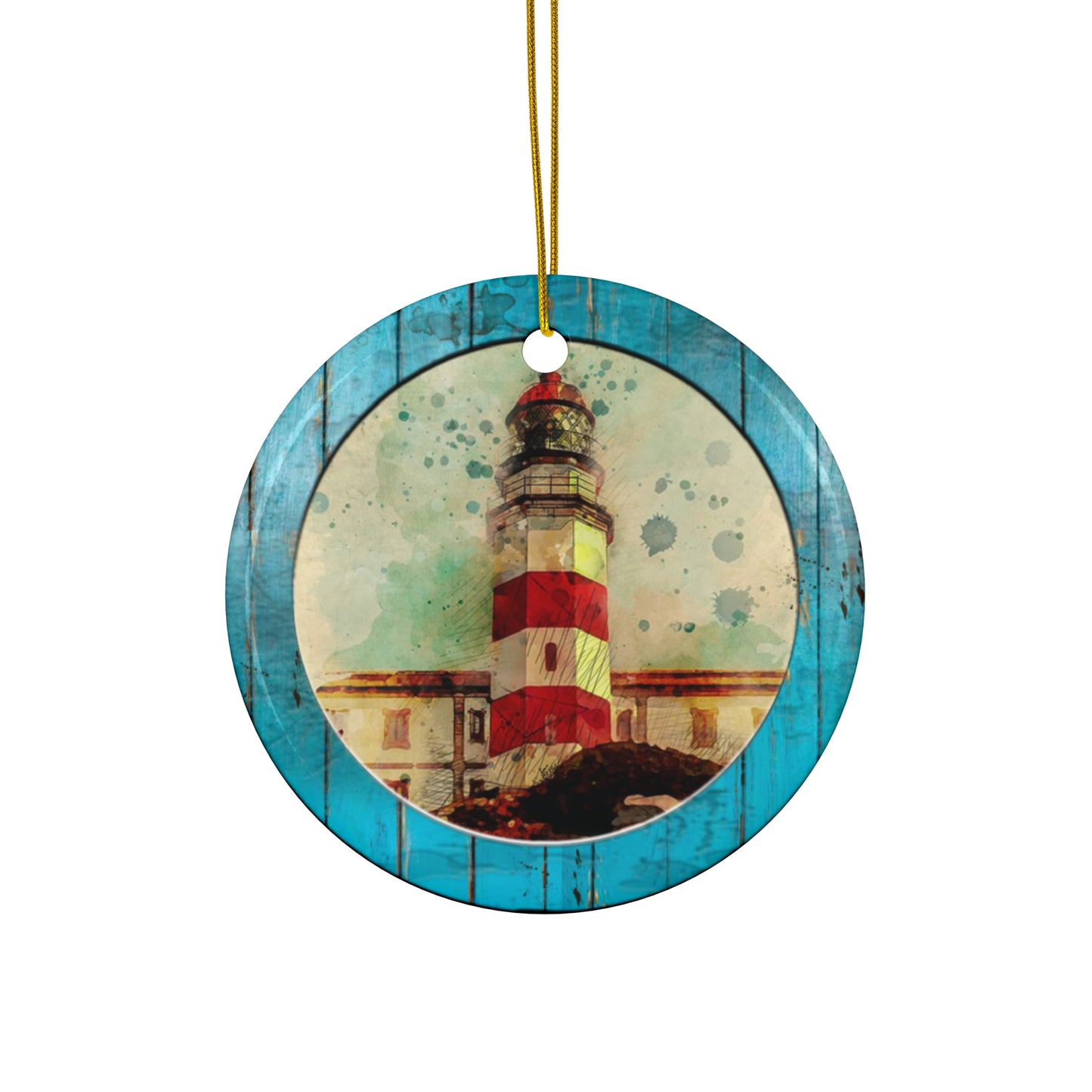 Lighthouse Ceramic Disc Ornament       Item #4118347