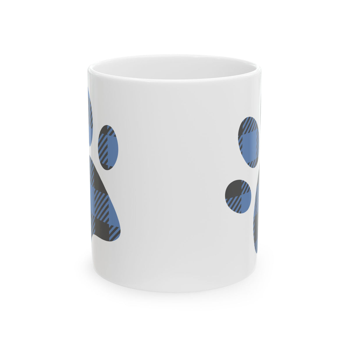 Blue Paw Print Ceramic Mug — Cute Pet Lover Coffee Cup 11oz   Item #252252