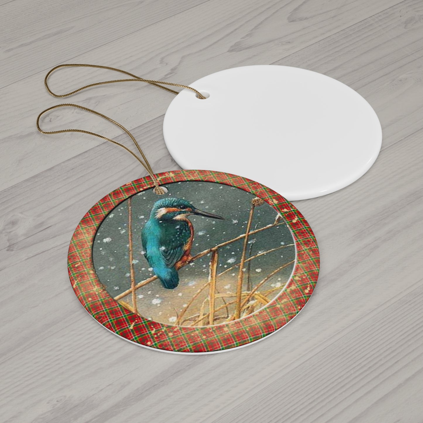 Christmas Birds Ceramic Disc Ornament     Item #1726536