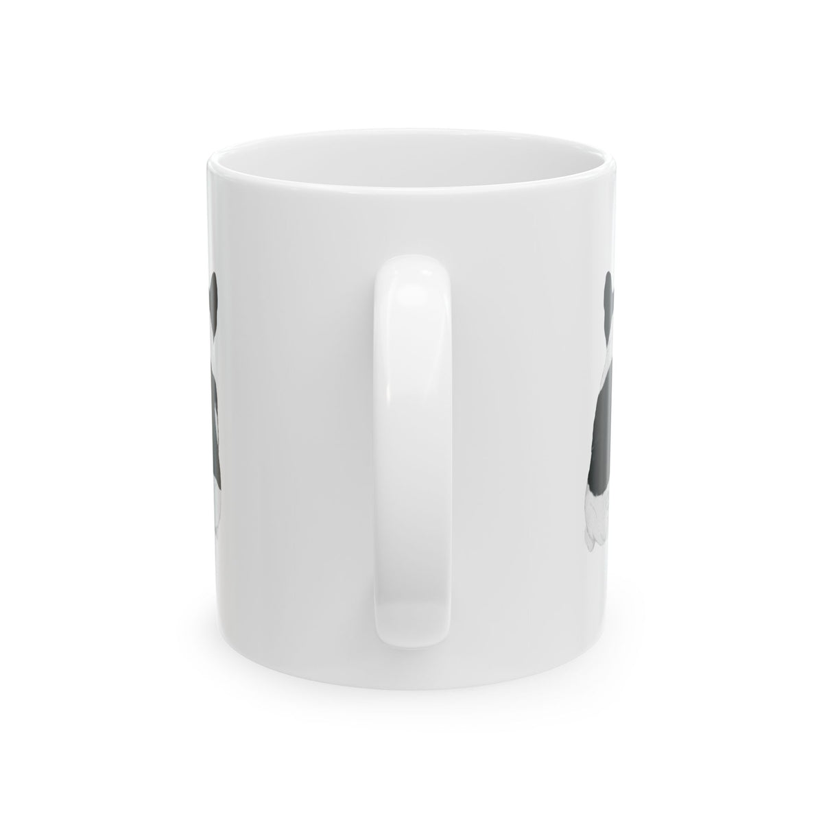 Dog Silhouette Mug – Back View Ceramic Coffee Cup 11oz    Item #4711
