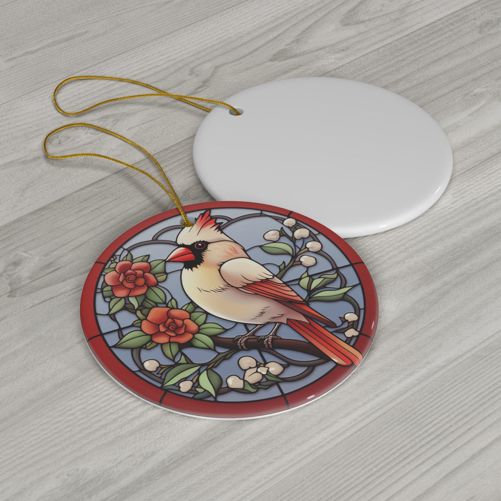 Christmas Cardinal Ceramic Ornament              Item #985982 - Buckshot's Bargain Barn