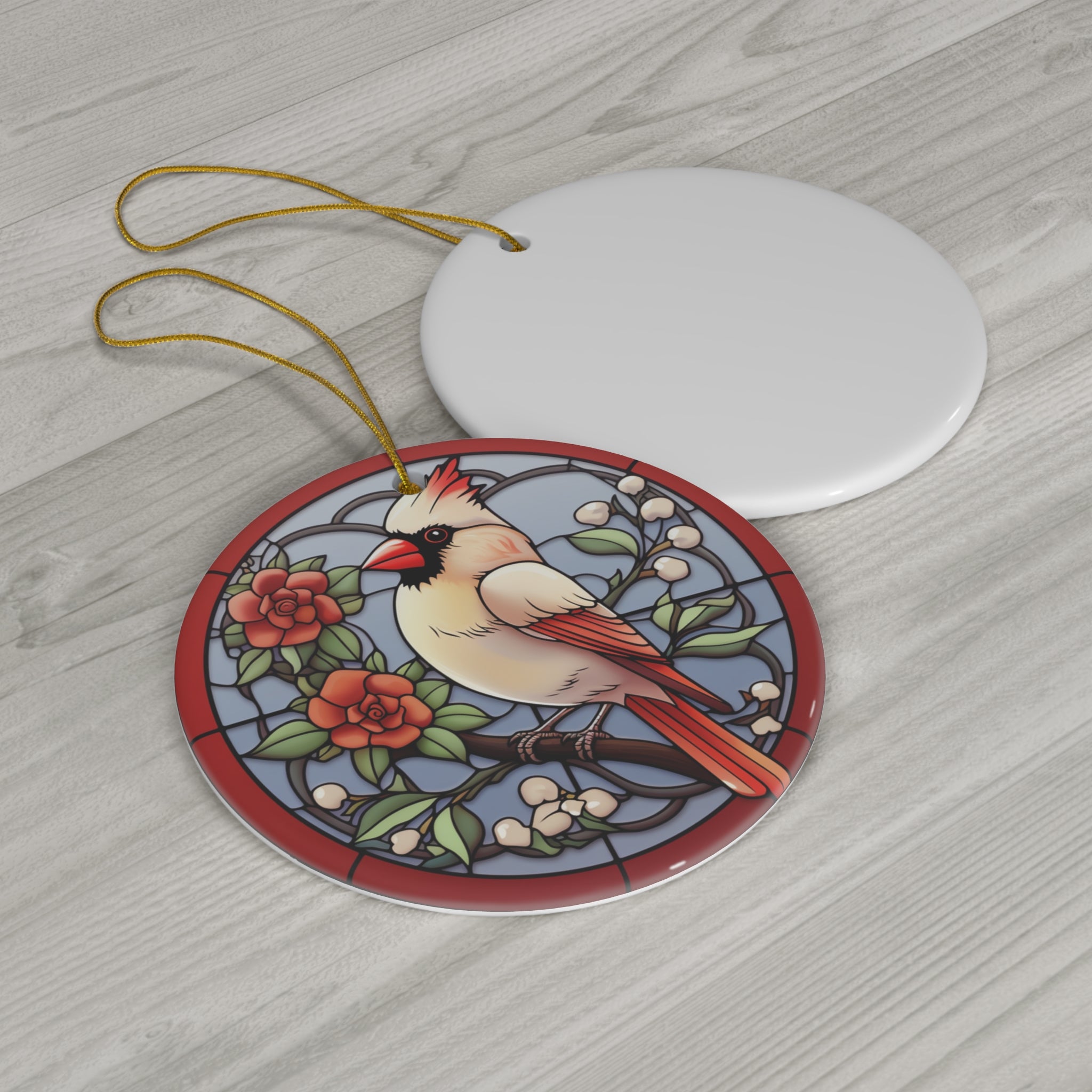 Christmas Cardinal Ceramic Ornament              Item #985982 - Buckshot's Bargain Barn