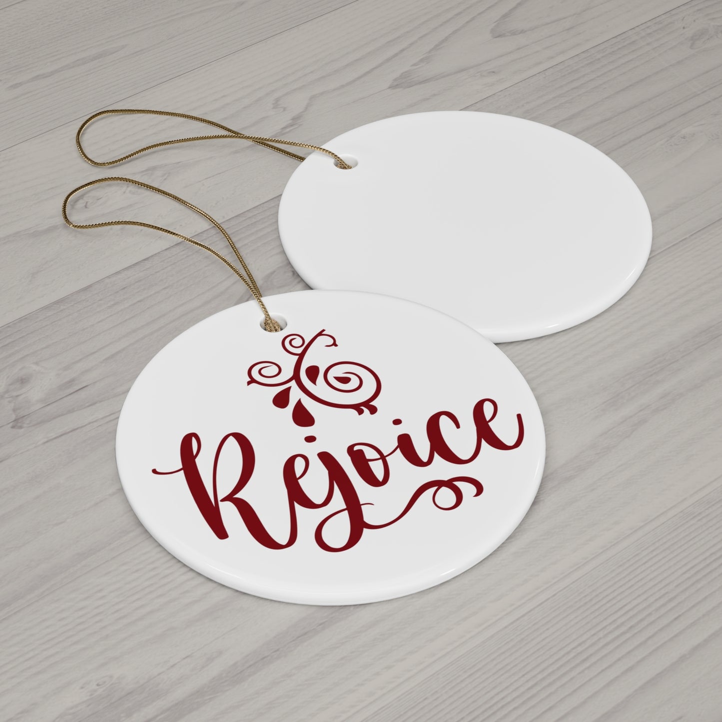 Rejoice Ceramic Disc Ornament       Item #4262359