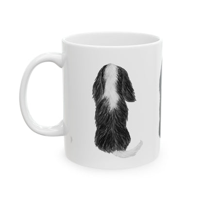 Border Collie Back View Ceramic Mug – Cute Dog Lover Coffee Cup 11oz    Item #71003