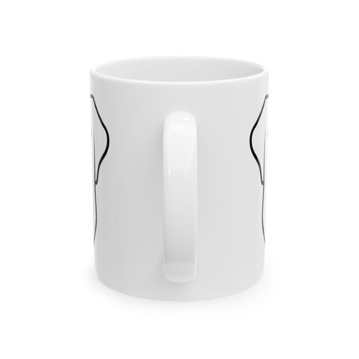 Minimalist Labrador Dog Face Ceramic Mug — Cute Black Line Pet Coffee Cup 11oz   Item #5065