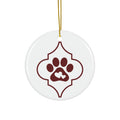 Heart Paw Ceramic Disc Ornament        Item #7457596