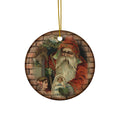 Santa Ceramic Disc Ornament        Item #812453