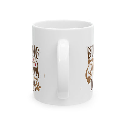 Cat Mama Ceramic Mug – “Busy Being A Cat Mama” Gift for Cat Lovers  11oz  Item #665474