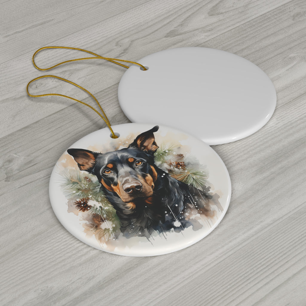 Dog Ceramic Disc Ornament                  Item #4594006