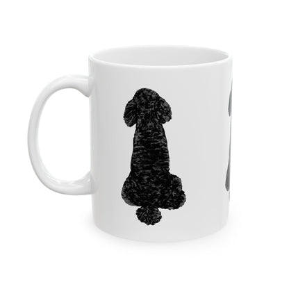 Dog Silhouette Mug – Back View Ceramic Coffee Cup 11oz    Item #415299