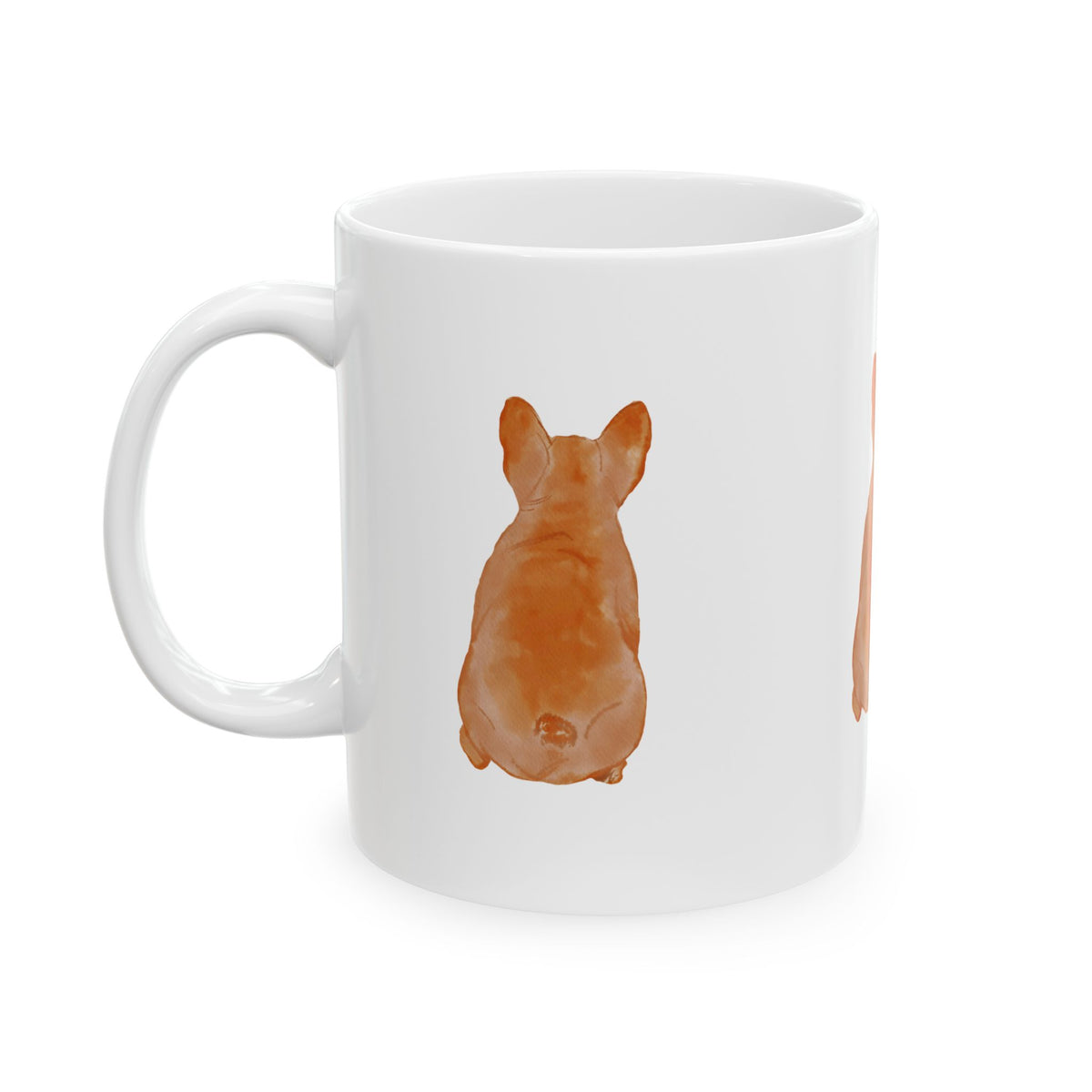Dog Silhouette Mug – Back View Ceramic Coffee Cup 11oz    Item #77538