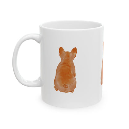 Dog Silhouette Mug – Back View Ceramic Coffee Cup 11oz    Item #77538