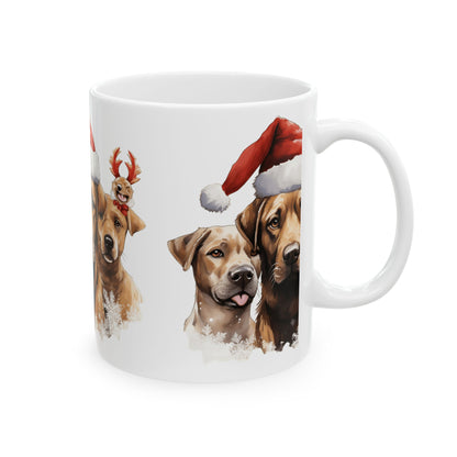 Christmas Dog Trio Ceramic Mug 11oz   Item #900389
