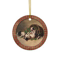 Christmas Dogs Ceramic Disc Ornament       Item #7940757