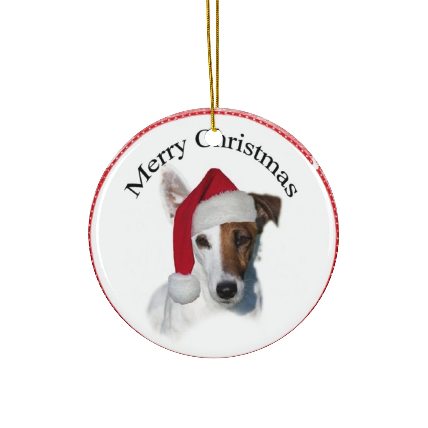 Ceramic Ornament - Merry Christmas Dog     Item #2261147