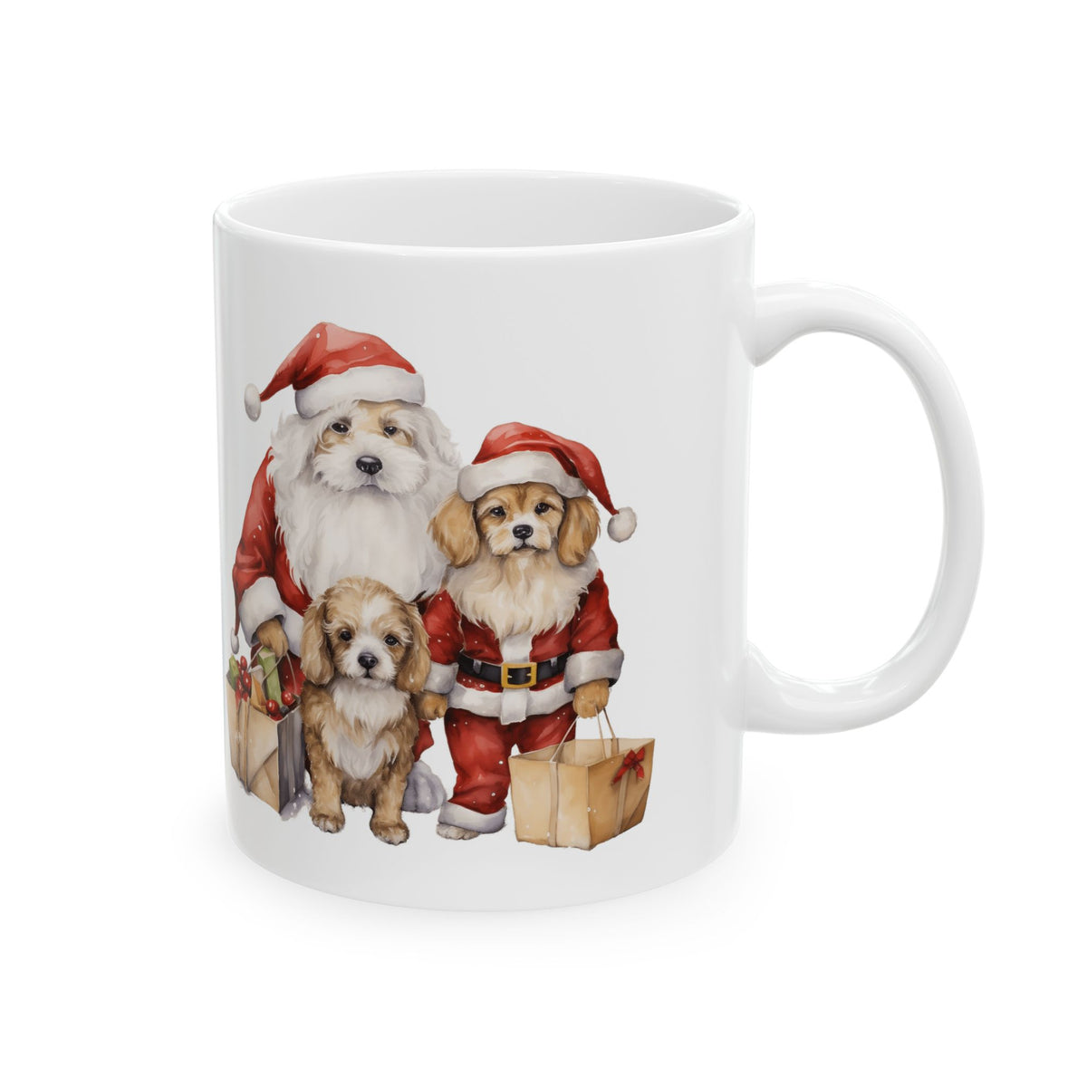 Christmas Santa Dogs Ceramic Mug 11oz  Item #38648