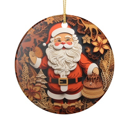Santa Claus Christmas Ceramic Ornament     Item #147475