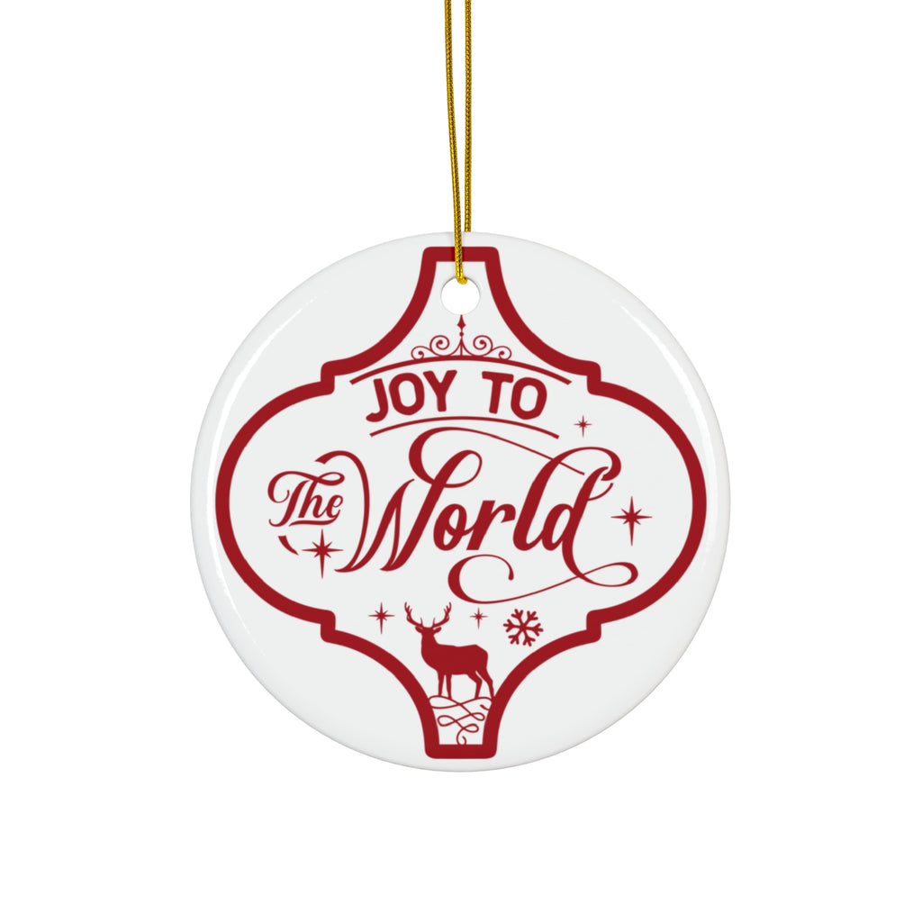 Joy To The World Ceramic Disc Ornament          Item #4000335