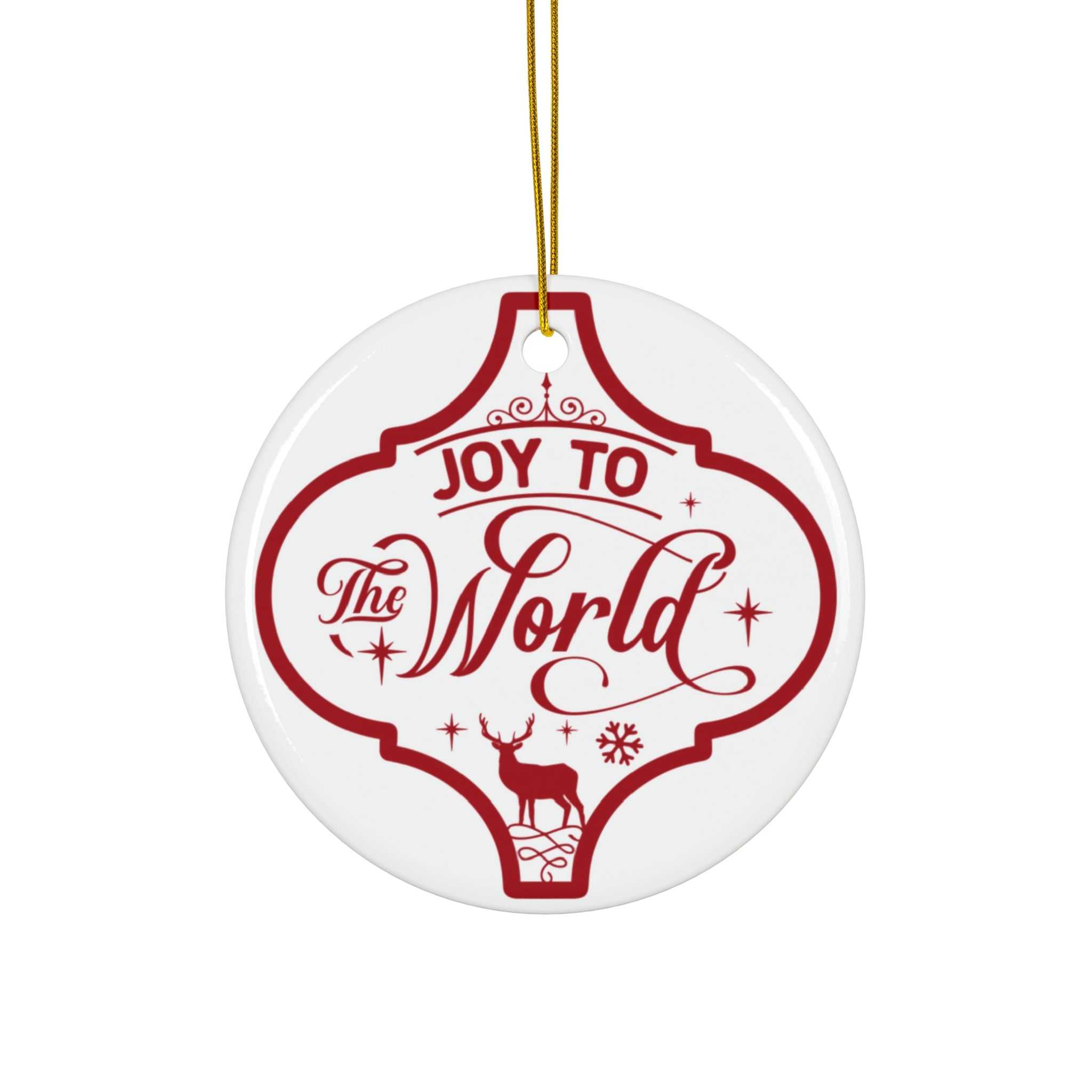 Joy To The World Ceramic Disc Ornament          Item #4000335
