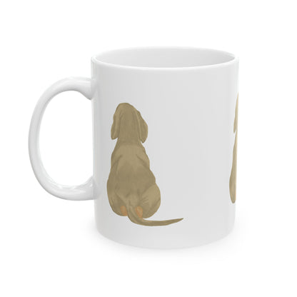 Dog Silhouette Mug – Back View Ceramic Coffee Cup 11oz    Item #987757