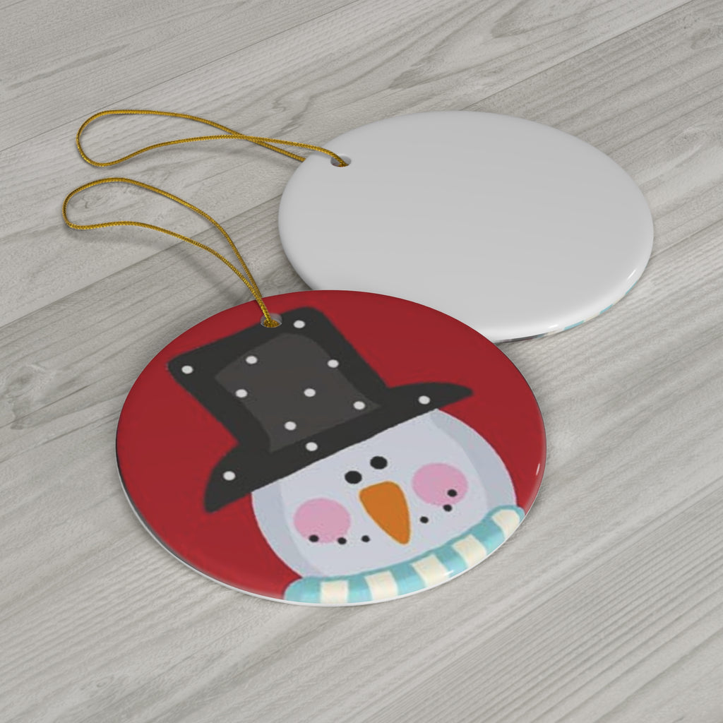 Snowman Ceramic Ornament       Item #2516064 - Buckshot's Bargain Barn