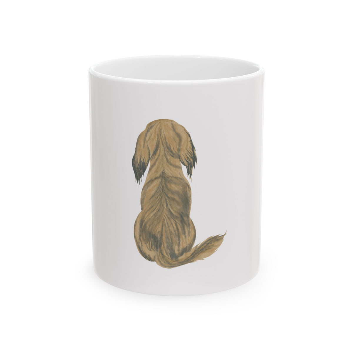 Dog Silhouette Mug – Back View Ceramic Coffee Cup 11oz    Item #26333