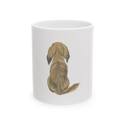 Dog Silhouette Mug – Back View Ceramic Coffee Cup 11oz    Item #26333