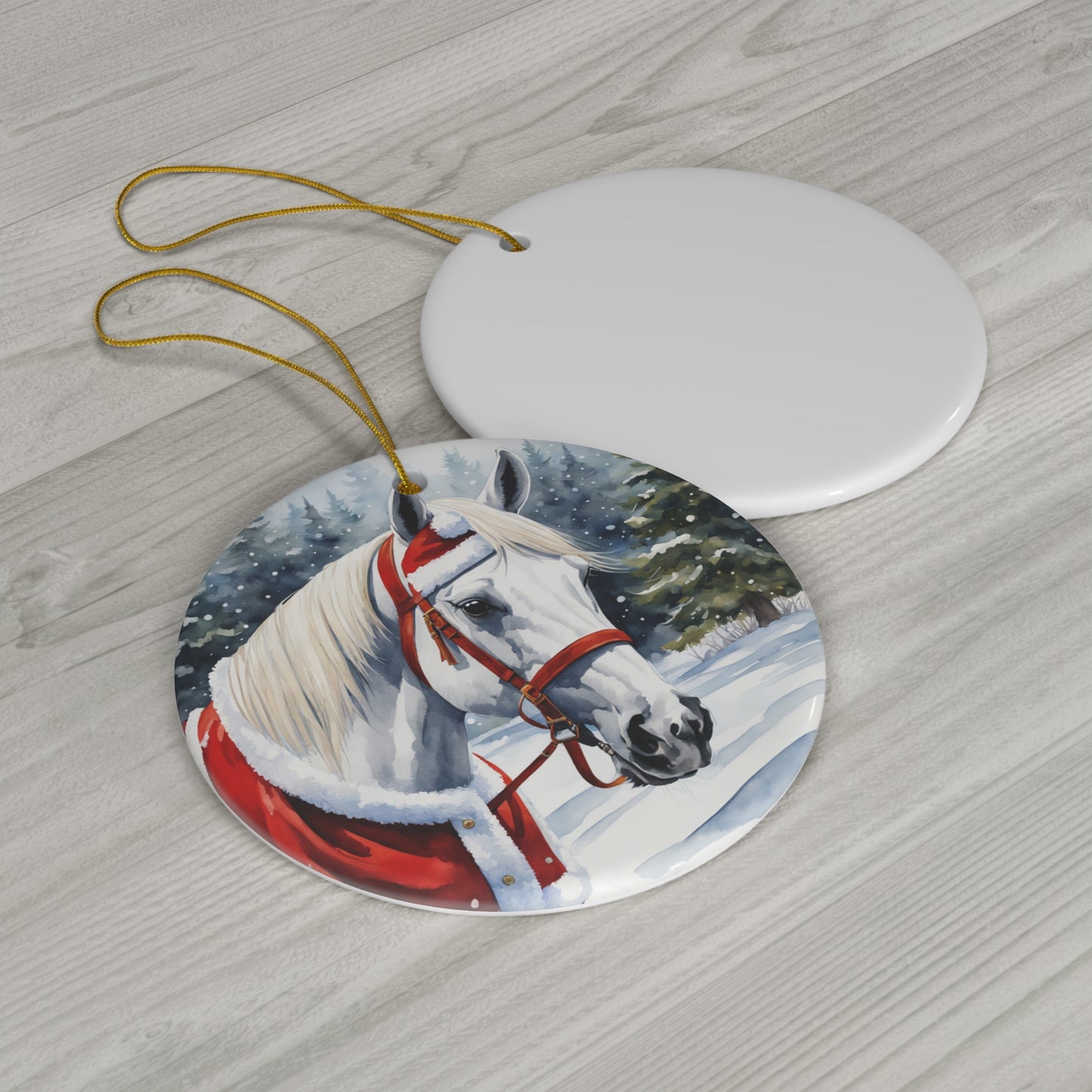 Ceramic Ornament - Horse Christmas      Item #3462516