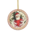 Santa Ceramic Disc Ornament      Item #5343525