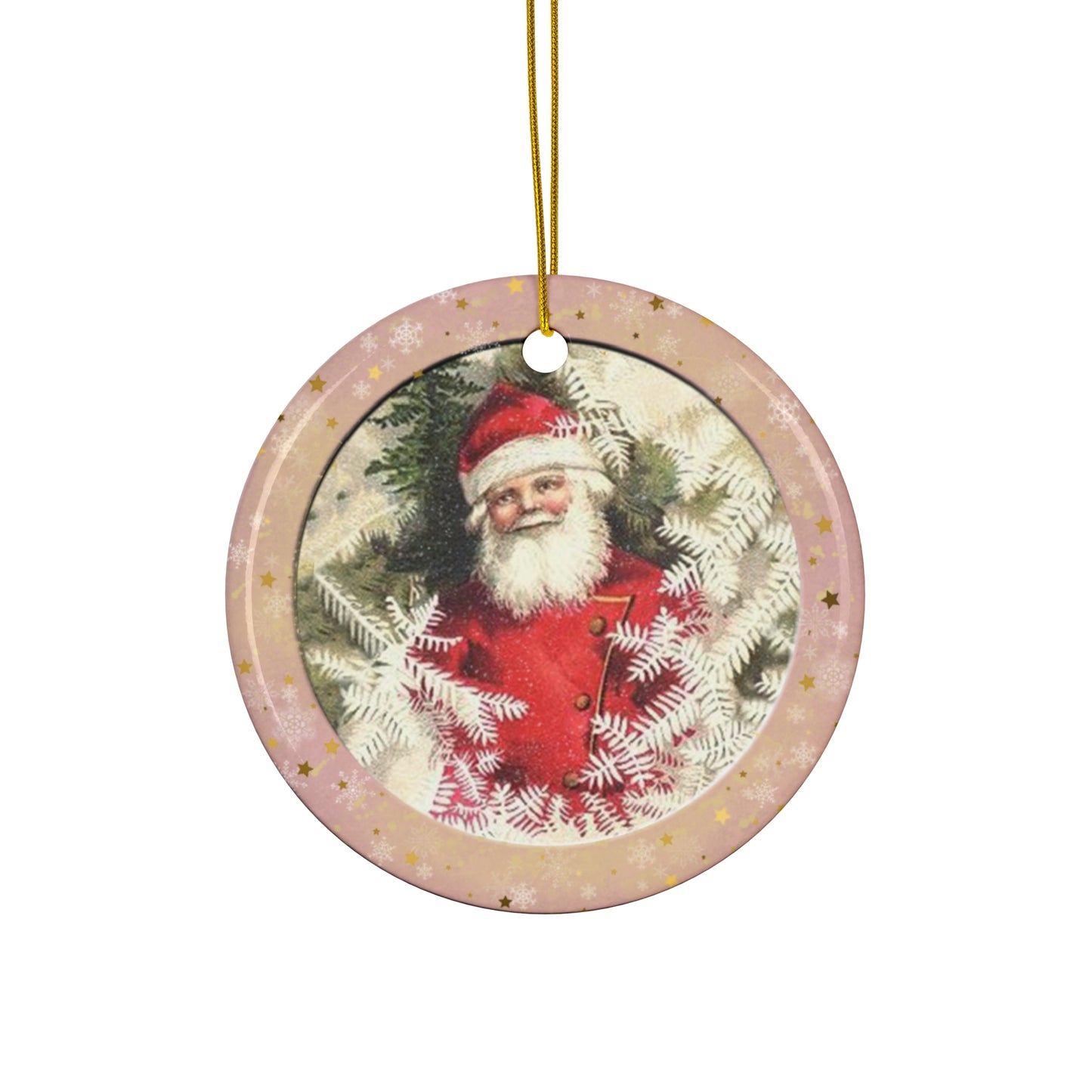 Santa Ceramic Disc Ornament      Item #5343525