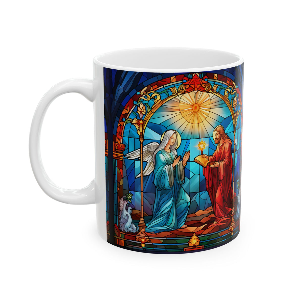 Stained Glass Angel Ceramic Mug 11oz  Item #79519
