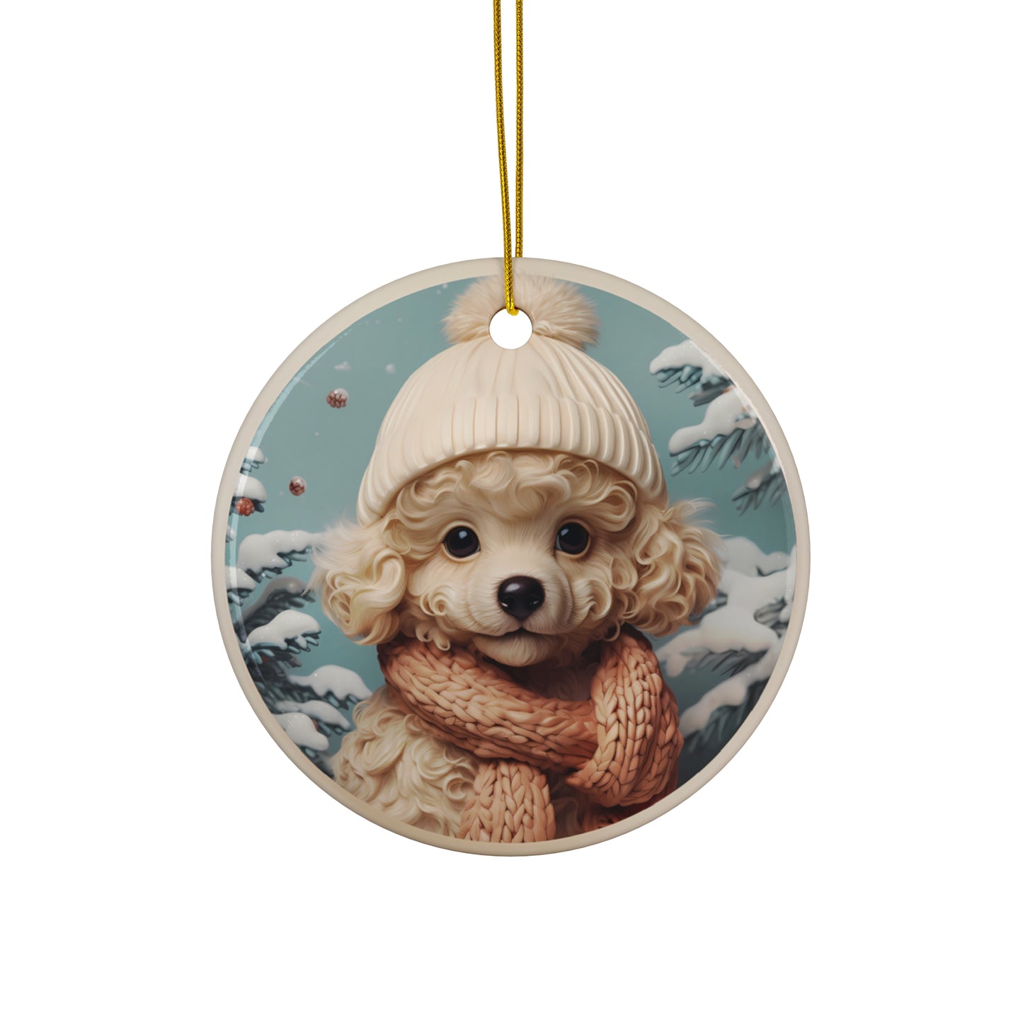 Dog Ceramic Disc Ornament         Item #217413