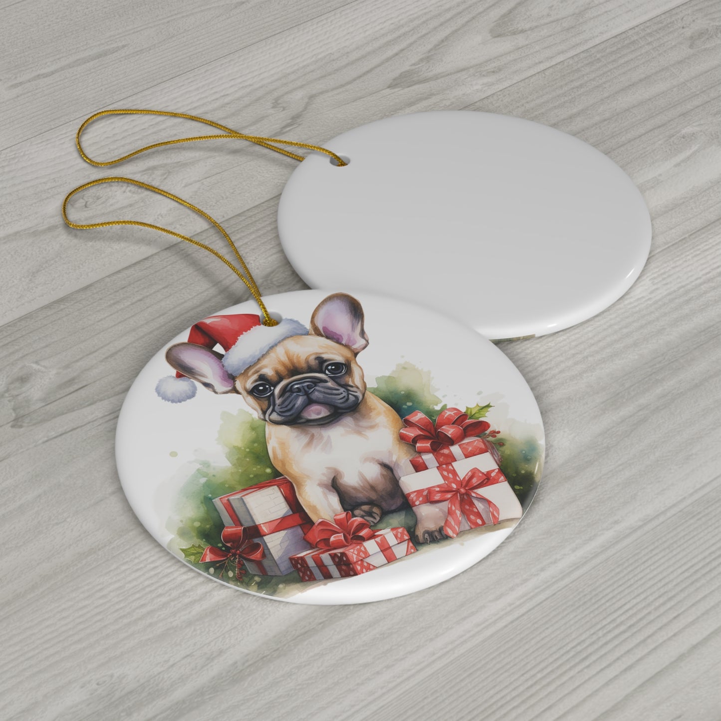 Ceramic Ornament - French Bulldog Christmas     Item #755409