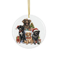 Christmas Dogs Ceramic Disc Ornament              Item #226118