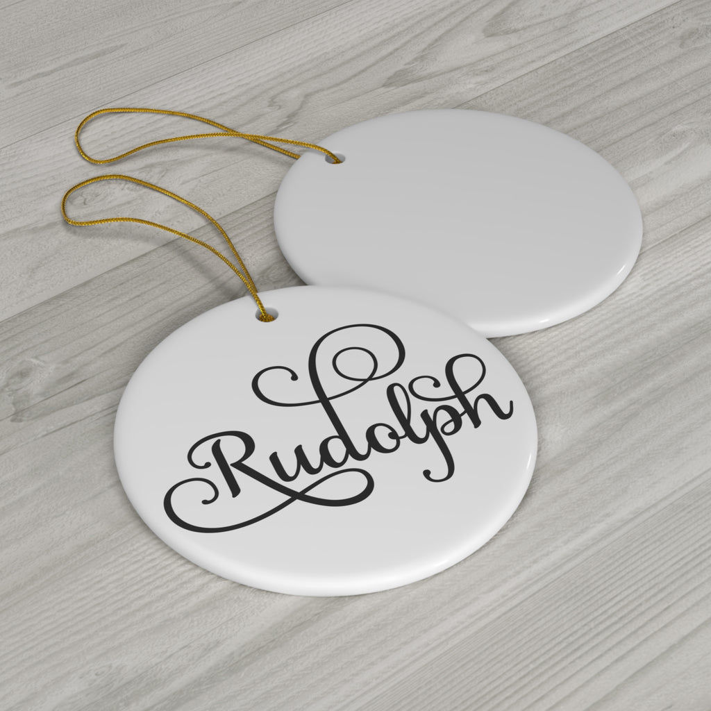 Rudolph Ceramic Disc Ornament        Item #8555795