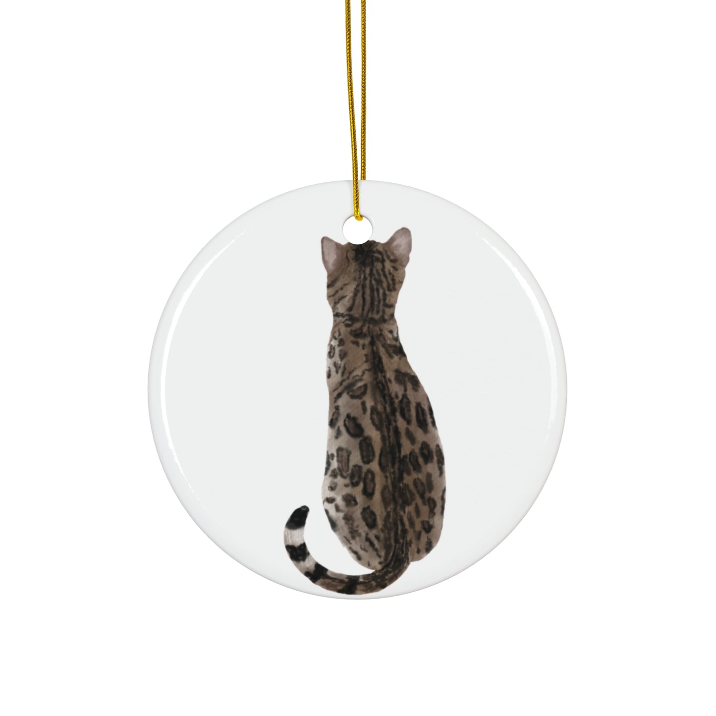 Cat Ceramic Disc Ornament          Item #2190953