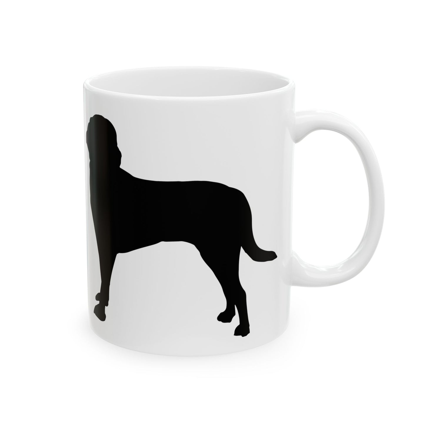 Silhouette Labrador Dog Ceramic Mug – Black Dog Silhouette Coffee Cup 11oz   Item #28146