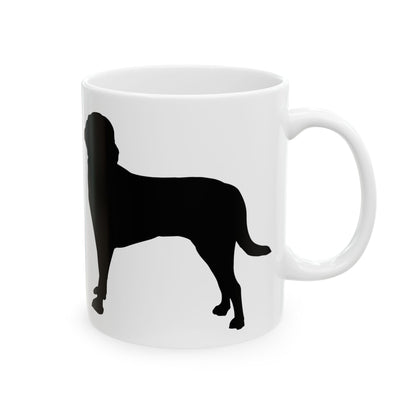 Silhouette Labrador Dog Ceramic Mug – Black Dog Silhouette Coffee Cup 11oz   Item #28146