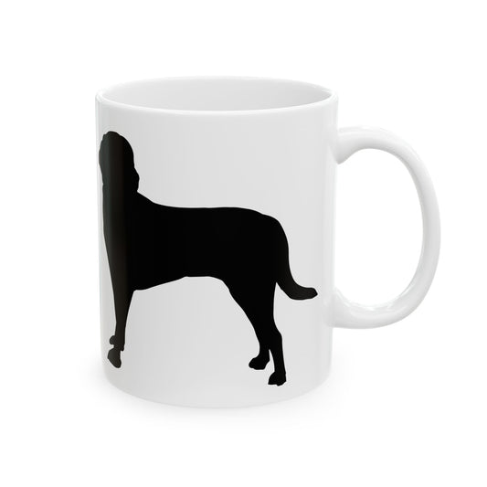 Silhouette Labrador Dog Ceramic Mug – Black Dog Silhouette Coffee Cup 11oz   Item #28146