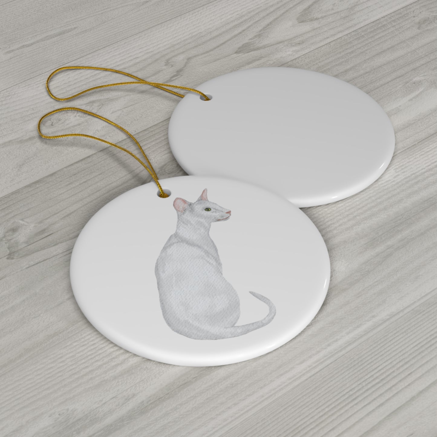 Cat Ceramic Disc Ornament         Item #8797689