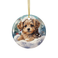 Christmas Dog Ceramic Disc Ornament              Item #7834514 - Buckshot's Bargain Barn
